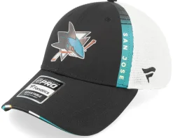 San Jose Sharks Authentic Pro Draft Podium Black/White Trucker - Fanatics