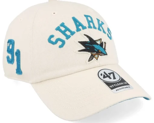 San Jose Sharks Clubhouse Faber Clean Up Sandstorm Dad Cap - 47 Brand