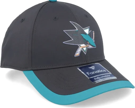 San Jose Sharks Defender Black/Active Blue Adjustable - Fanatics