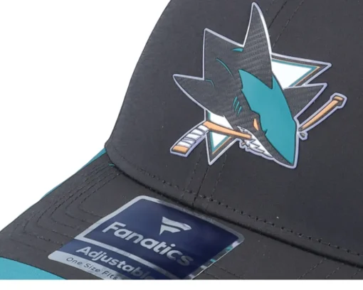 San Jose Sharks Defender Black/Active Blue Adjustable - Fanatics