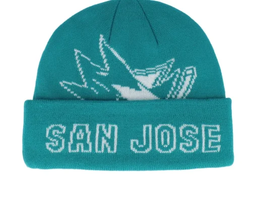 San Jose Sharks K.o. Knit Teal Cuff - Mitchell & Ness