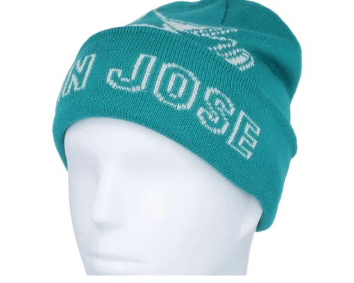 San Jose Sharks K.o. Knit Teal Cuff - Mitchell & Ness