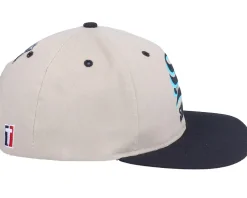San Jose Sharks San Jose Sharks Old English Logo NHL Vintage Beige/Black Snapback - Twins Enterprise