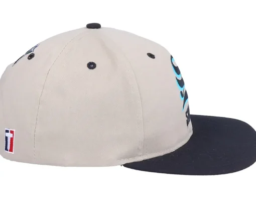San Jose Sharks San Jose Sharks Old English Logo NHL Vintage Beige/Black Snapback - Twins Enterprise