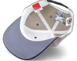 San Jose Sharks San Jose Sharks Old English Logo NHL Vintage Beige/Black Snapback - Twins Enterprise