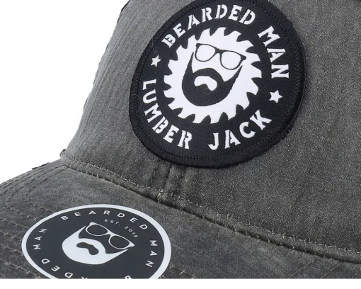 Saw Blade Logo 211 Grey/Black Trucker - Bearded Man