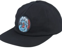 Screaming Wave Black Snapback - Santa Cruz