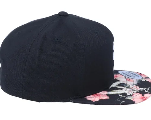 Sea Horse Silhouette Black/Floral Red Snapback - Iconic