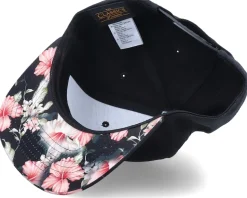 Sea Horse Silhouette Black/Floral Red Snapback - Iconic