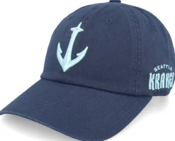 Seattle Kraken Blue Line Navy Dad Cap - American Needle