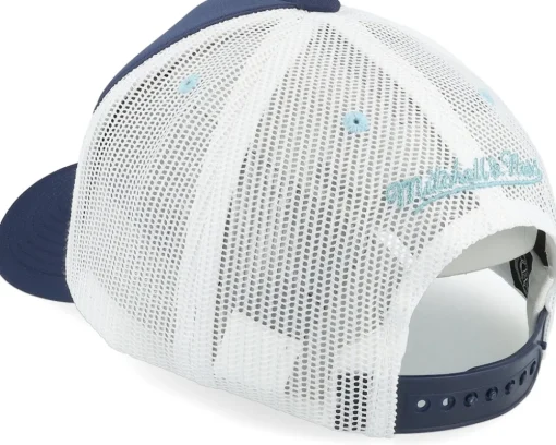 Seattle Kraken Sideline Navy/White A-frame Trucker - Mitchell & Ness