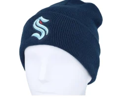 Seattle Kraken Terrain Knit Solid Blue Cuff - American Needle