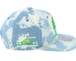 Seattle Supersonics Acid Wash Blue Snapback - Mitchell & Ness