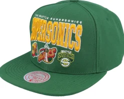 Seattle Supersonics Champ Stack Green Snapback - Mitchell & Ness