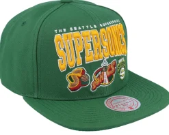 Seattle Supersonics Champ Stack Green Snapback - Mitchell & Ness