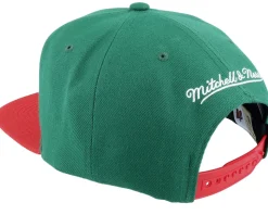 Seattle Supersonics Core Basic Green/Red Snapback - Mitchell & Ness