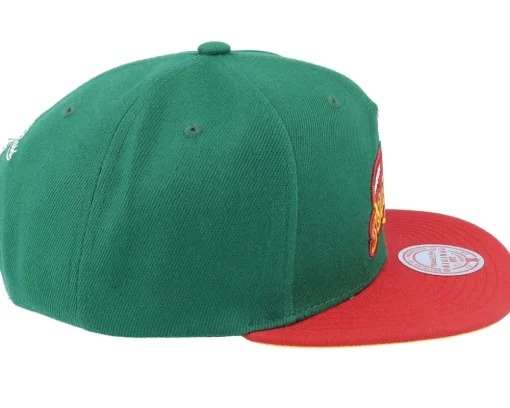 Seattle Supersonics Core Basic Green/Red Snapback - Mitchell & Ness