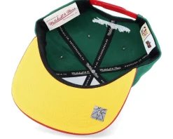 Seattle Supersonics Core Basic Green/Red Snapback - Mitchell & Ness