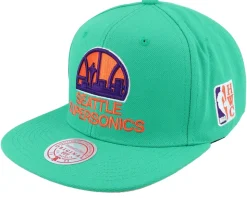 Seattle Supersonics Desert Green Teal Snapback - Mitchell & Ness