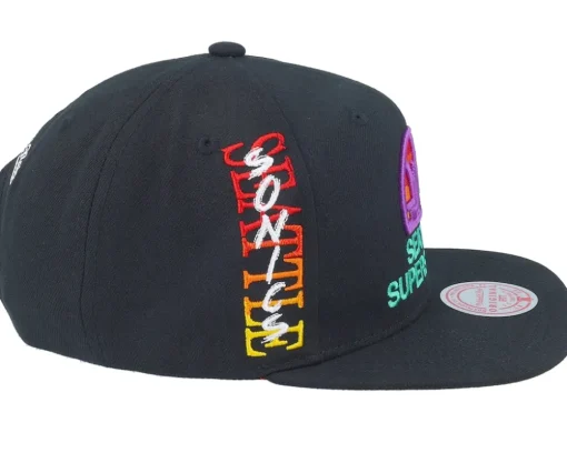 Seattle Supersonics High Grade Hwc Black Snapback - Mitchell & Ness