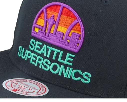 Seattle Supersonics High Grade Hwc Black Snapback - Mitchell & Ness