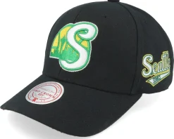 Seattle Supersonics Icon Grail Pro Black Adjustable - Mitchell & Ness