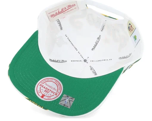 Seattle Supersonics In Your Face Deadstock Hwc White Snapback - Mitchell & Ness