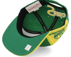 Seattle Supersonics Rear Script Deadstock Green/Gold Snapback - Mitchell & Ness