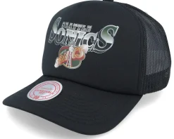 Seattle Supersonics Rock On Black Trucker - Mitchell & Ness