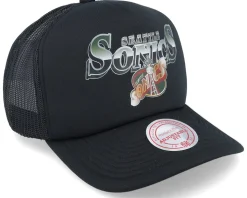 Seattle Supersonics Rock On Black Trucker - Mitchell & Ness