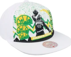 Seattle Supersonics 90's Playa Shawn Kemp White Snapback - Mitchell & Ness