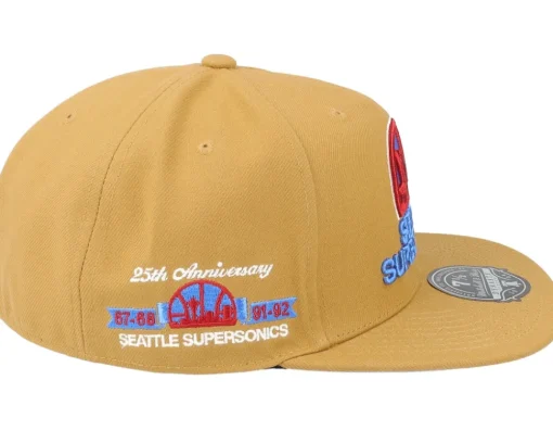 Seattle Supersonics Sand And Sky Tan Fitted - Mitchell & Ness