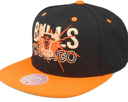 Seattle Supersonics Shattered Black/Orange Snapback - Mitchell & Ness