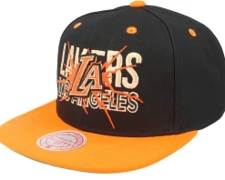 Seattle Supersonics Shattered Black/Orange Snapback - Mitchell & Ness