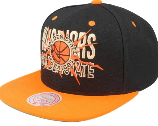 Seattle Supersonics Shattered Black/Orange Snapback - Mitchell & Ness