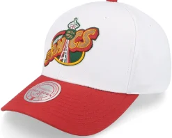 Seattle Supersonics Team 2 Tone 2.0 Pro White/Red Adjustable - Mitchell & Ness