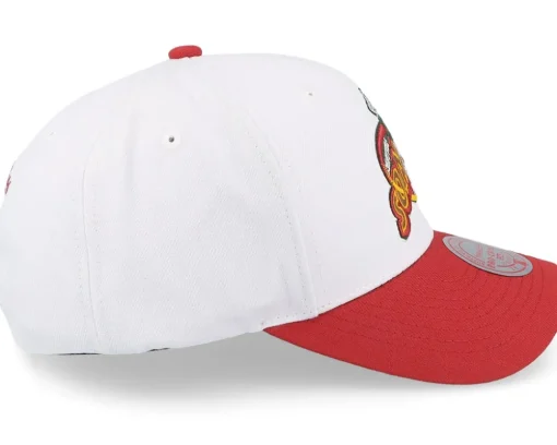 Seattle Supersonics Team 2 Tone 2.0 Pro White/Red Adjustable - Mitchell & Ness