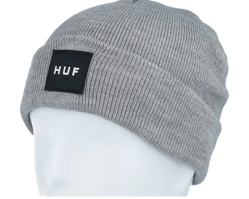Set Box Beanie Heather Grey Cuff - HUF