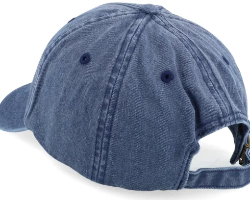Set Sail Anchor Vintage Washed Denim Blue Dad Cap - Iconic