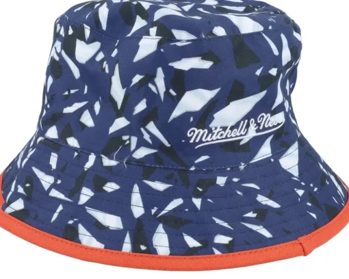 Shattered Big Face Navy Bucket - Mitchell & Ness