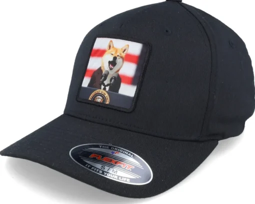 Shiba Inu For President Black A-frame Flexfit - Iconic