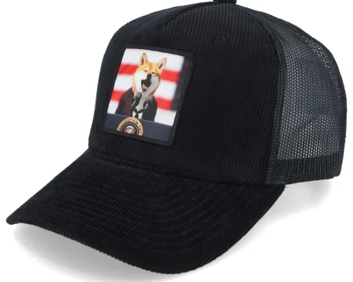 Shiba Inu For President Black A-frame Flexfit - Iconic