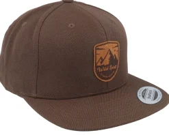 Shield Peak Brown Snapback - Wild Spirit