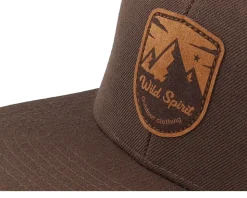 Shield Peak Brown Snapback - Wild Spirit