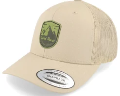 Shield Peak Retro 2-tone Khaki Trucker - Wild Spirit