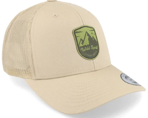 Shield Peak Retro 2-tone Khaki Trucker - Wild Spirit