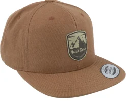 Shield Peak Tan Brown Snapback - Wild Spirit