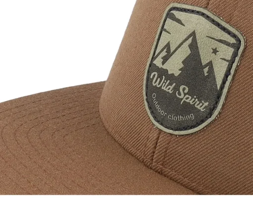 Shield Peak Tan Brown Snapback - Wild Spirit