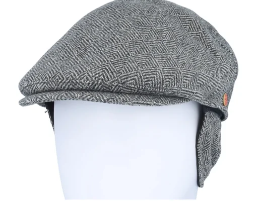 Sidney Plus Premium Grey Earflap Flatcap - Mayser