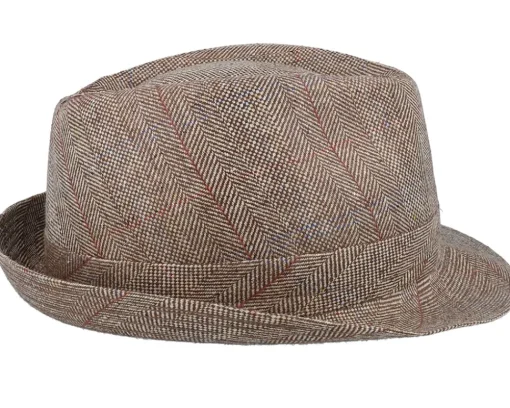 Silk Beige Herringbone Trilby - Stetson